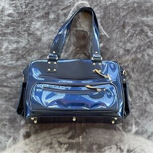 Beijo Glossy Navy Blue Bag